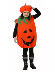 Pumpa-maskeraddräkt barn Halloween, Storlek: 3-4 år (98-115 cm)