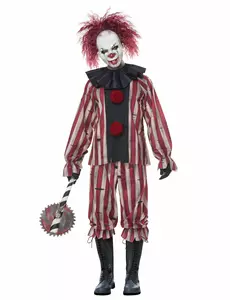 Lyxig maskeraddräkt demonclown vuxen, Storlek: Large