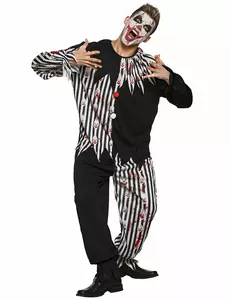 Maskeraddräkt blodig sorgsen clown vuxen, Storlek: Medium/Large (50/52)