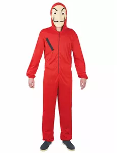Röd tjuvkombination-maskeraddräkt för vuxen, Storlek: Small/Medium (160-175cm)