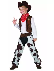 Lyxig cowboymaskeraddräkt pojke, Storlek: 10-12 år (130-140 cm)