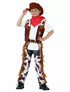 Cowboy- och sheriffmaskeraddräkt pojke, Storlek: 4-6 år (110-120 cm)