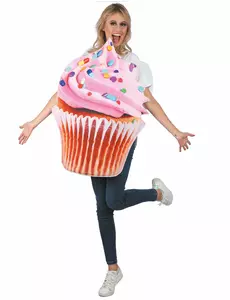 Rosa vitaminiserad cupcake-maskeraddräkt vuxen