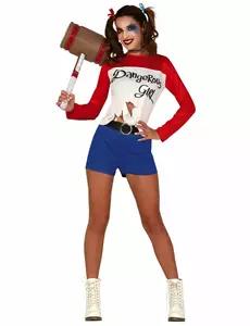 Dangerous girl-maskeraddräkt dam, Storlek: Small (36-38)