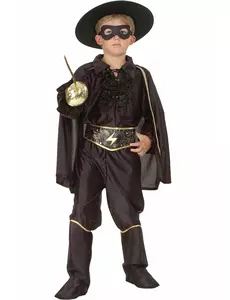 Svart maskerad rättskiparmaskeraddräkt pojke, Storlek: 4-6 år (110-120 cm)