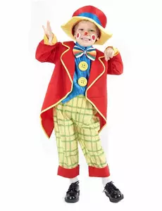 Färgglad clownmaskeraddräkt pojke