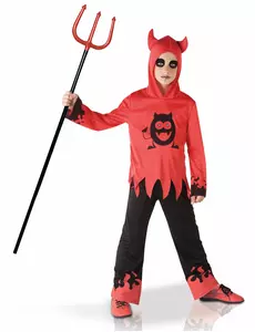 Maskeraddräkt liten djävul med rörliga ögon pojke, Storlek: 3-4 år (90 till 104 cm)