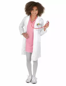 Maskeraddräkt doktor flicka, Storlek: 4-6 år (110-120 cm)