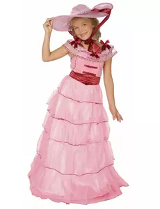 Rosa maskeraddräkt, sydstatsdam, flicka, Storlek: 3-5 år (110 cm)