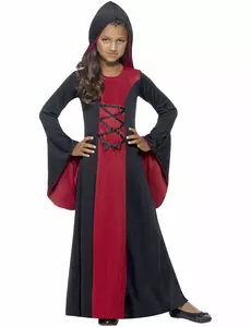 Maskeraddräkt förtrollerska flicka Halloween, Storlek: 4-6 år (115/128 cm)