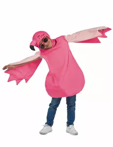 Flamingo-maskeraddräkt barn, Storlek: 3-4 år (92-104 cm)