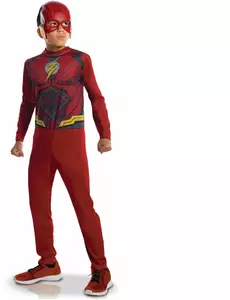 Klassisk Flash-maskeraddräkt Justice League™ pojke, Storlek: 7-8 år (122 till 128 cm)