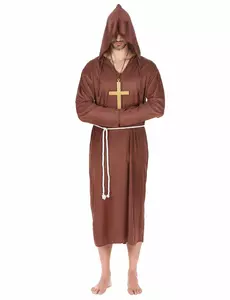 Ljusbrun maskeraddräkt munk herr plus size, Storlek: XX-Large