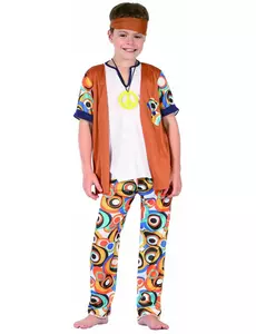 Hippiemaskeraddräkt för pojke, Storlek: 4-6 år (110-120 cm)