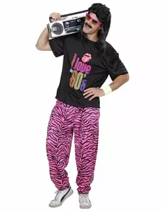 I love 80's joggingmaskeraddräkt plus size herr, Storlek: XX-Large