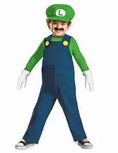 Luigi™-maskeraddräkt för baby, Storlek: 2 år (84-91 cm)