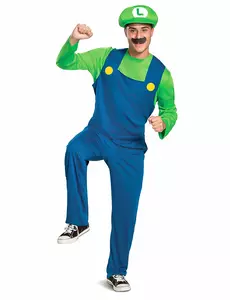 Klassisk Luigi™ maskeraddräkt vuxen, Storlek: X-Large