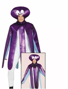 Lila bläckfiskmaskeraddräkt vuxen