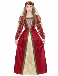 Kunglig medeltida prinsessmaskeraddräkt, flicka, Storlek: 8-10 år (140 cm)