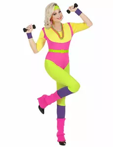 Maskeraddräkt aerobicsinstruktör 80-tal dam, Storlek: X-Small