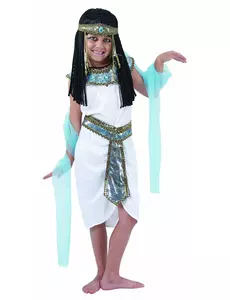 Egyptisk drottningmaskeraddräkt för flickor, Storlek: 4-6 år (110-120 cm)