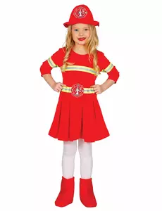 Maskeraddräkt brandmansklänning flicka, Storlek: 3-4 år
