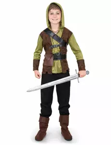 Robin Hood-maskeraddräkt pojke, Storlek: 7-8 år (128 cm)