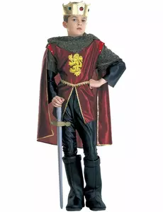 Maskeraddräkt riddarkung barn, Storlek: 5-7 år (128 cm)