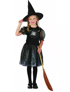 Spindelhäxmaskeraddräkt flicka, Storlek: 4-6 år (110-120 cm)