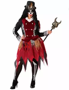 Voodoo-häxmaskeraddräkt dam plus size, Storlek: X-Large