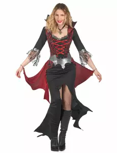 Barock vampyrmaskeraddräkt dam, Storlek: Large