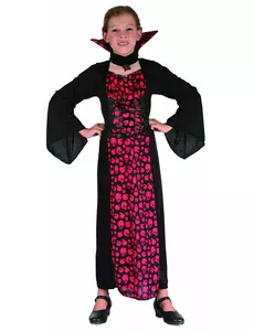 Vampyrmaskeraddräkt flicka, Storlek: 4-6 år (110-120 cm)