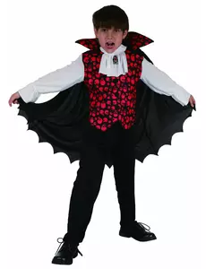 Röd vampyrmaskeraddräkt för pojke, Storlek: 4-6 år(110-120 cm)