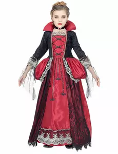 Maskeraddräkt hertiginna vampyr flicka, Storlek: 5-7 år (128 cm)