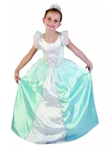 Blå prinsessmaskeraddräkt flicka, Storlek: 4-6 år (110-120 cm)