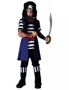 Tatuerad piratmaskeraddräkt pojke, Storlek: 4-6 år (110-120 cm)