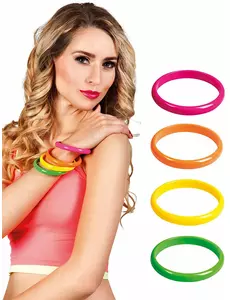 4 flerfärgade armband 80-tal