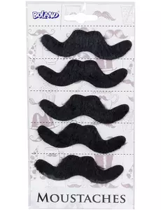 5 självhäftande mustascher