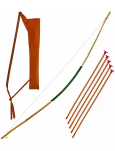 Pilbåge med fodral och pilar 100 cm