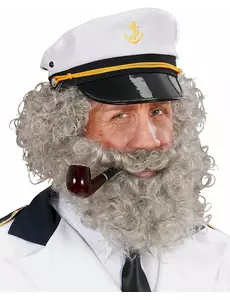 Sjömansskägg och mustasch för herr