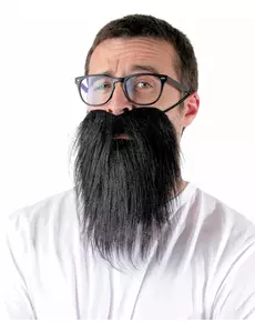 Svart hipsterkägg vuxen