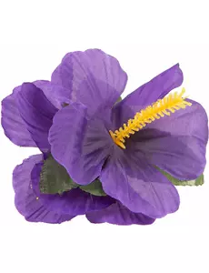 Lila hawaiiansk blomsterhårklämma