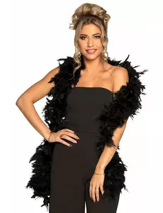 Lyxig svart boa 80 g
