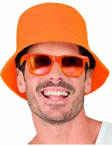 Fluorescerande orange bobperuk vuxen