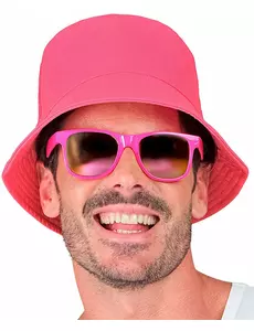 Neonrosa bucketmössa för vuxen