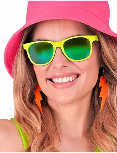 Neonorange blixtörhängen