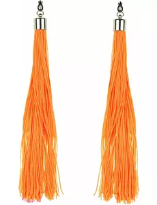 Orange neonfransörhängen vuxen