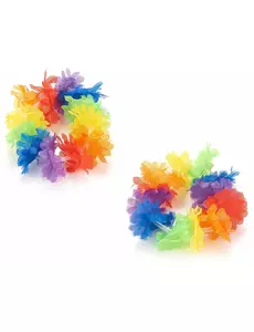 2 flerfärgade hawaiianska armband