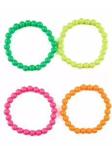 Armband, 4-pack, flerfärgade, vuxen