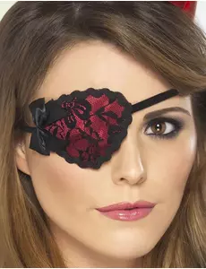 Rött spetsögonbindel dam